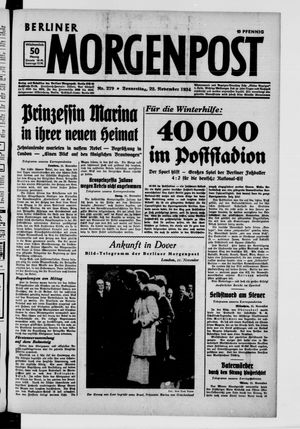 Berliner Morgenpost vom 22.11.1934