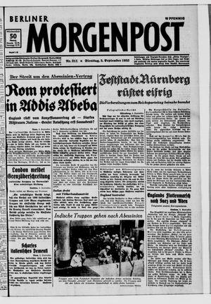 Berliner Morgenpost vom 03.09.1935