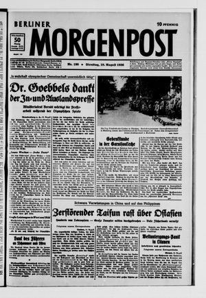 Berliner Morgenpost vom 18.08.1936