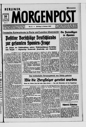 Berliner Morgenpost vom 08.01.1937
