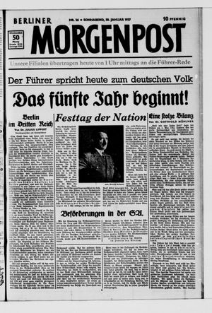 Berliner Morgenpost vom 30.01.1937