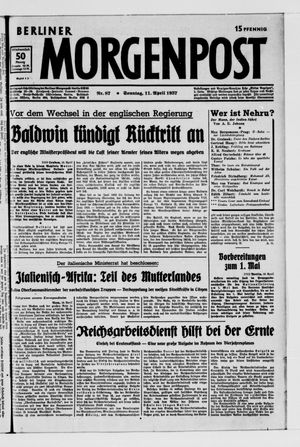 Berliner Morgenpost on Apr 11, 1937