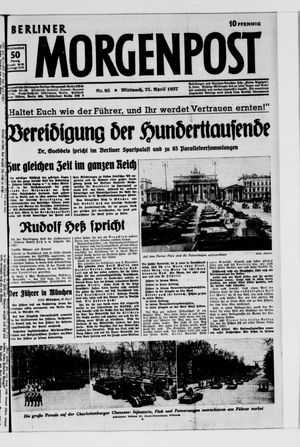 Berliner Morgenpost vom 21.04.1937