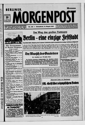 Berliner Morgenpost vom 14.08.1937