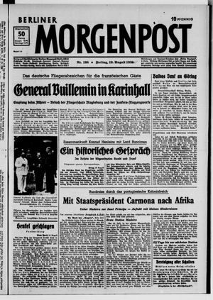 Berliner Morgenpost vom 19.08.1938