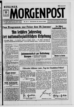 Berliner Morgenpost vom 28.01.1939