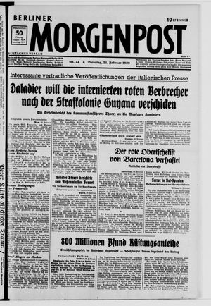 Berliner Morgenpost on Feb 21, 1939