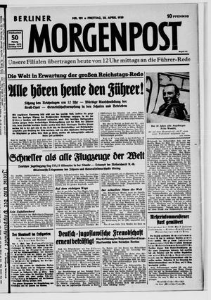 Berliner Morgenpost on Apr 28, 1939