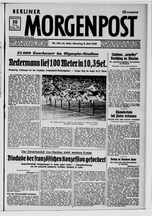 Berliner Morgenpost vom 09.07.1939