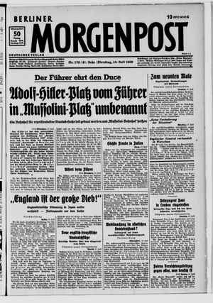 Berliner Morgenpost vom 18.07.1939