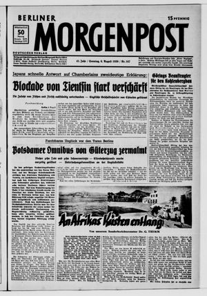 Berliner Morgenpost vom 06.08.1939