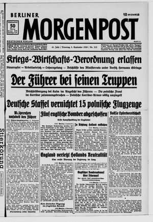 Berliner Morgenpost vom 05.09.1939