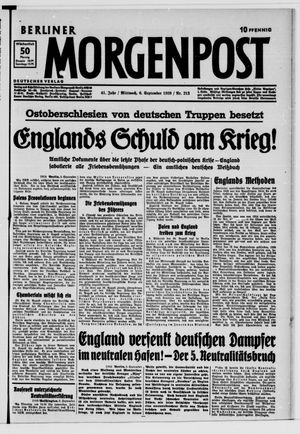 Berliner Morgenpost vom 06.09.1939