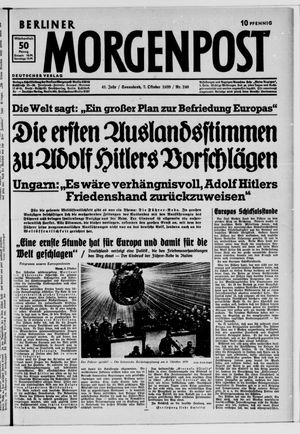 Berliner Morgenpost vom 07.10.1939