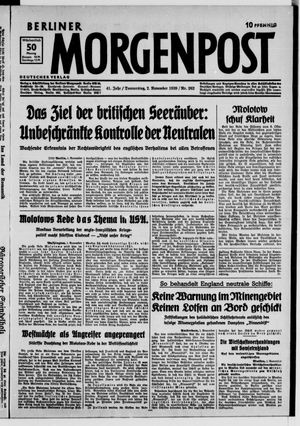 Berliner Morgenpost vom 02.11.1939