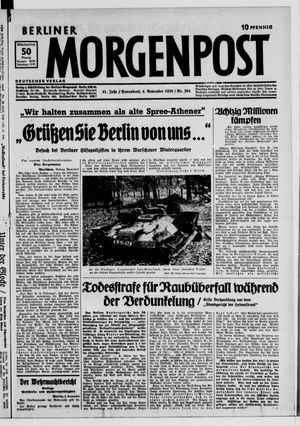 Berliner Morgenpost vom 04.11.1939