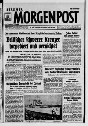 Berliner Morgenpost vom 29.11.1939