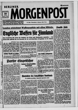 Berliner Morgenpost vom 06.01.1940