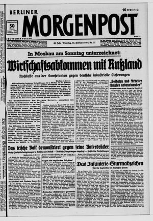 Berliner Morgenpost vom 13.02.1940