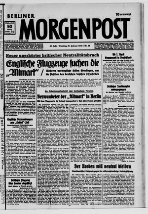 Berliner Morgenpost vom 27.02.1940