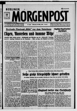 Berliner Morgenpost vom 20.03.1940