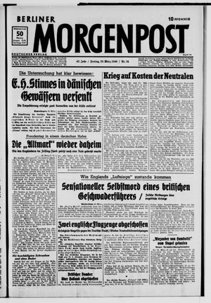 Berliner Morgenpost vom 29.03.1940