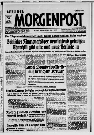 Berliner Morgenpost vom 12.04.1940