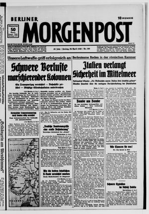 Berliner Morgenpost on Apr 26, 1940
