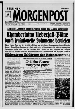 Berliner Morgenpost vom 28.04.1940