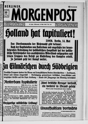 Berliner Morgenpost vom 15.05.1940