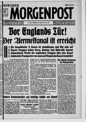 Berliner Morgenpost vom 22.05.1940