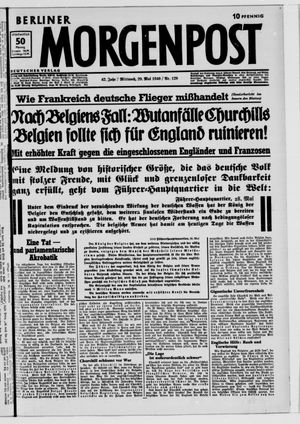 Berliner Morgenpost vom 29.05.1940