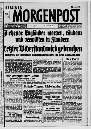 Berliner Morgenpost vom 01.06.1940
