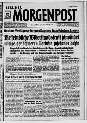 Berliner Morgenpost vom 12.06.1940