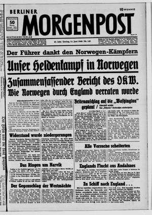 Berliner Morgenpost vom 14.06.1940