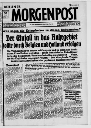 Berliner Morgenpost vom 29.06.1940