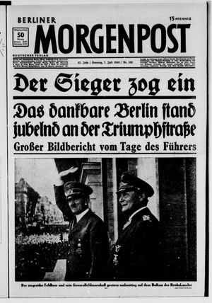 Berliner Morgenpost vom 07.07.1940