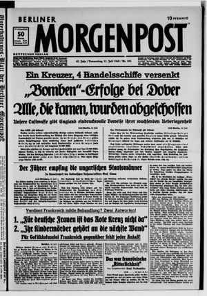 Berliner Morgenpost vom 11.07.1940