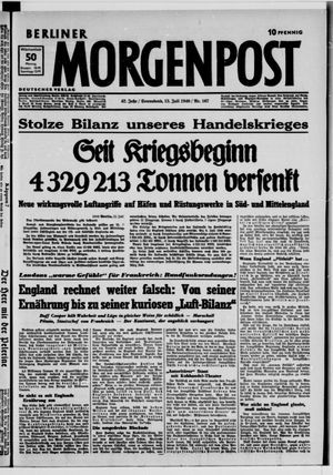 Berliner Morgenpost vom 13.07.1940