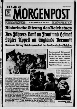 Berliner Morgenpost vom 20.07.1940