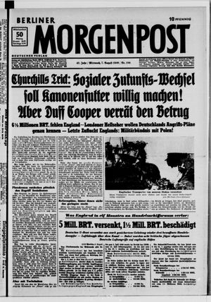 Berliner Morgenpost vom 07.08.1940