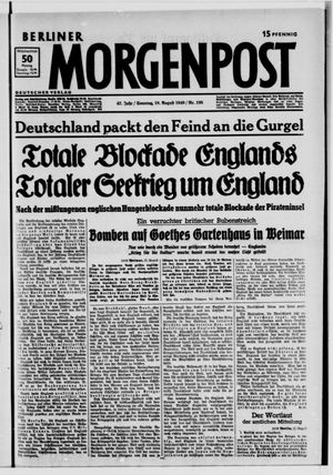 Berliner Morgenpost vom 18.08.1940