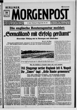 Berliner Morgenpost vom 20.08.1940