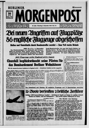 Berliner Morgenpost vom 03.09.1940