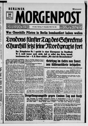 Berliner Morgenpost vom 13.09.1940