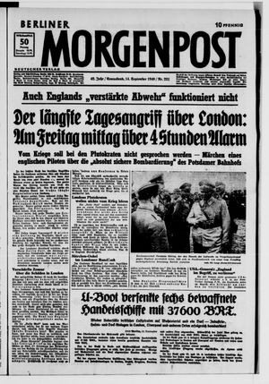 Berliner Morgenpost vom 14.09.1940
