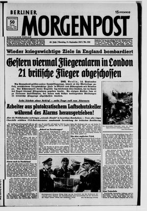 Berliner Morgenpost vom 15.09.1940