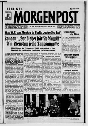 Berliner Morgenpost vom 18.09.1940