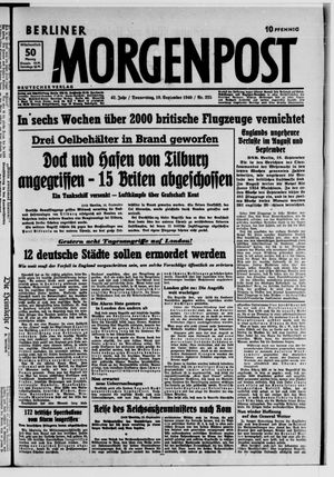 Berliner Morgenpost vom 19.09.1940