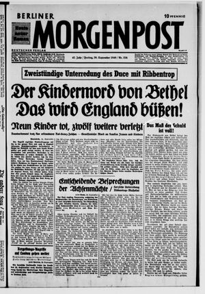 Berliner Morgenpost vom 20.09.1940